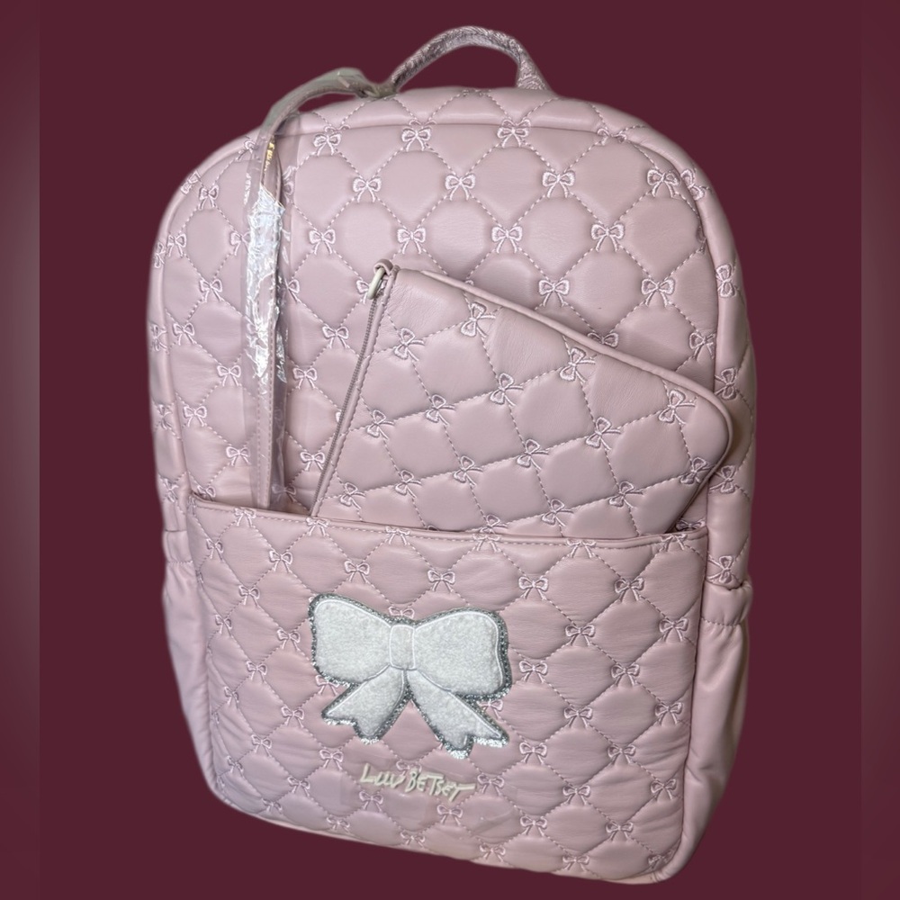 Betsey Johnson Zelda bows backpack, blush pink, NWT